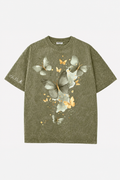 MEDOWS ACID WASH TEE - OLIVE