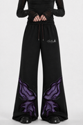 BUTTERFLY BLOOM FLARE HEM TROUSER - BLACK