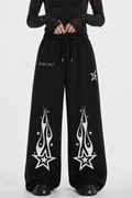 STAR BURST BAGGY TROUSER - BLACK